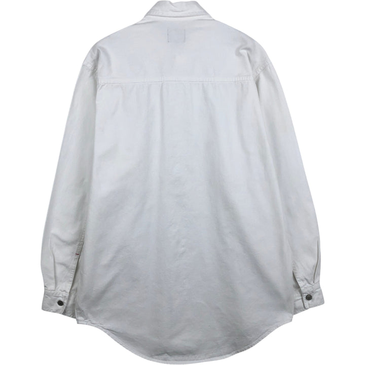 Levi's RED TAB Long-Sleeve White Denim Shirt, Men's Size S (approx.) cotton white type Vintage Second Hand
