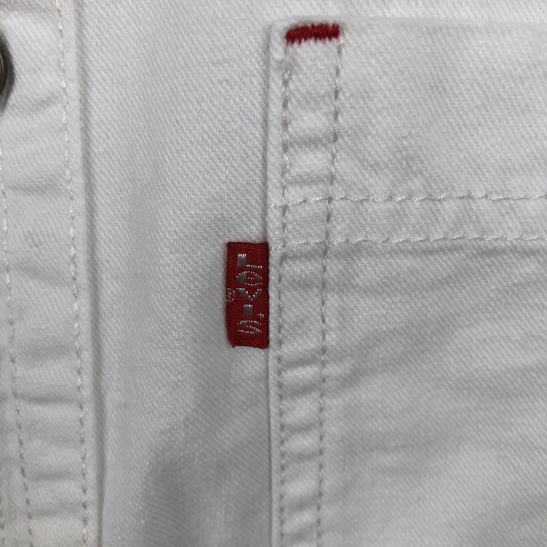 Levi's RED TAB Long-Sleeve White Denim Shirt, Men's Size S (approx.) cotton white type Vintage Second Hand