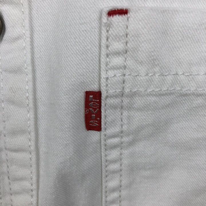 Levi's RED TAB Long-Sleeve White Denim Shirt, Men's Size S (approx.) cotton white type Vintage Second Hand