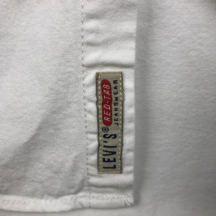 Levi's RED TAB Long-Sleeve White Denim Shirt, Men's Size S (approx.) cotton white type Vintage Second Hand