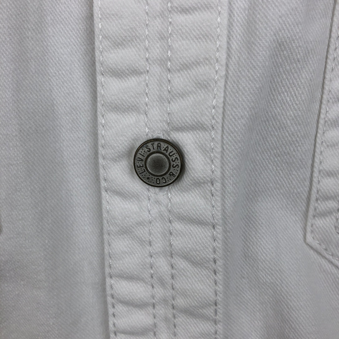 Levi's RED TAB Long-Sleeve White Denim Shirt, Men's Size S (approx.) cotton white type Vintage Second Hand