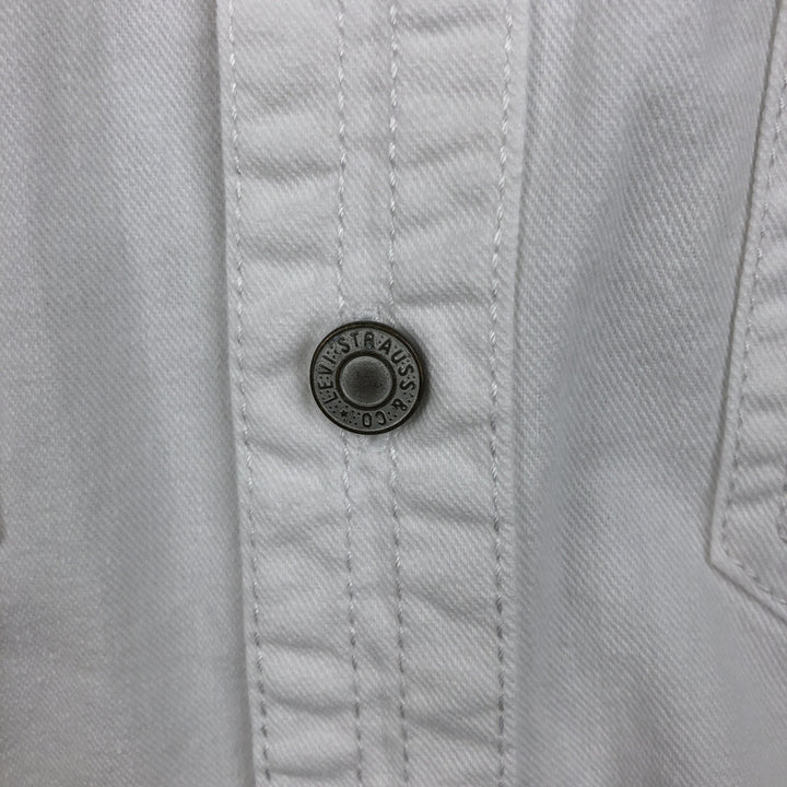 Levi's RED TAB Long-Sleeve White Denim Shirt, Men's Size S (approx.) cotton white type Vintage Second Hand