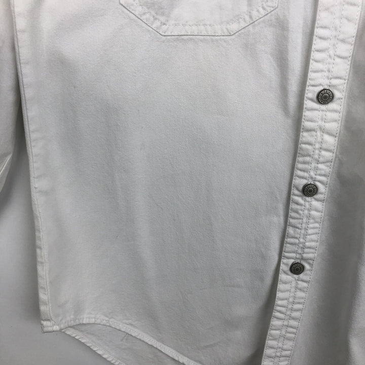 Levi's RED TAB Long-Sleeve White Denim Shirt, Men's Size S (approx.) cotton white type Vintage Second Hand