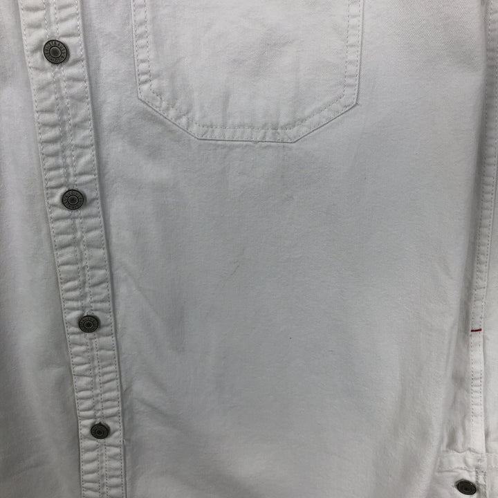 Levi's RED TAB Long-Sleeve White Denim Shirt, Men's Size S (approx.) cotton white type Vintage Second Hand