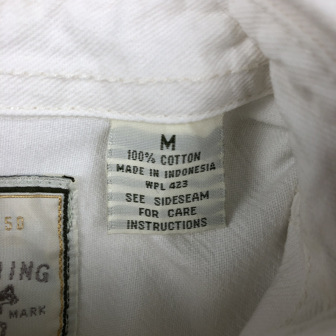 Levi's RED TAB Long-Sleeve White Denim Shirt, Men's Size M (approx.) cotton white type Vintage Second Hand