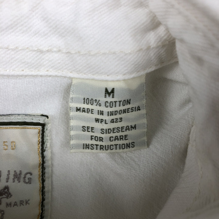 Levi's RED TAB Long-Sleeve White Denim Shirt, Men's Size M (approx.) cotton white type Vintage Second Hand