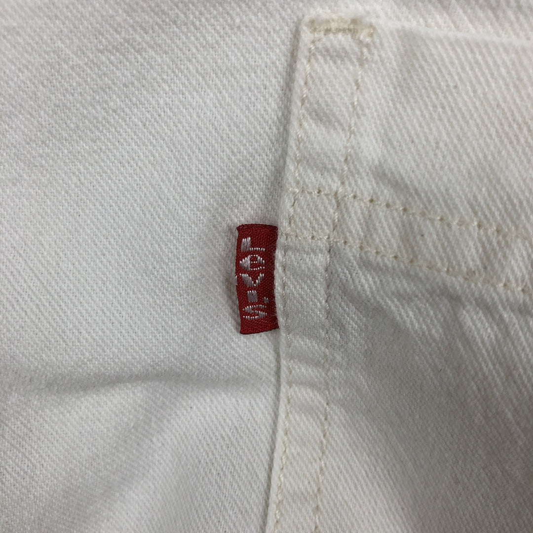 Levi's RED TAB Long-Sleeve White Denim Shirt, Men's Size M (approx.) cotton white type Vintage Second Hand