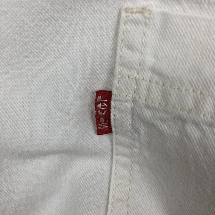 Levi's RED TAB Long-Sleeve White Denim Shirt, Men's Size M (approx.) cotton white type Vintage Second Hand