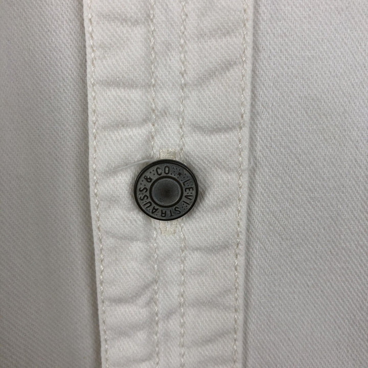 Levi's RED TAB Long-Sleeve White Denim Shirt, Men's Size M (approx.) cotton white type Vintage Second Hand
