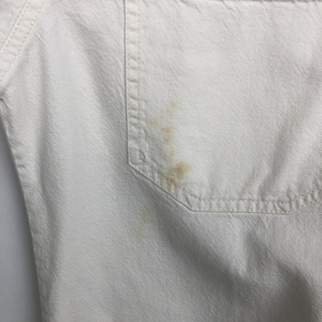 Levi's RED TAB Long-Sleeve White Denim Shirt, Men's Size M (approx.) cotton white type Vintage Second Hand