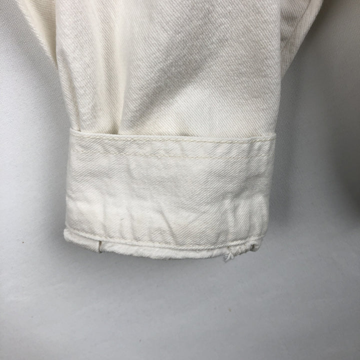 Levi's RED TAB Long-Sleeve White Denim Shirt, Men's Size M (approx.) cotton white type Vintage Second Hand