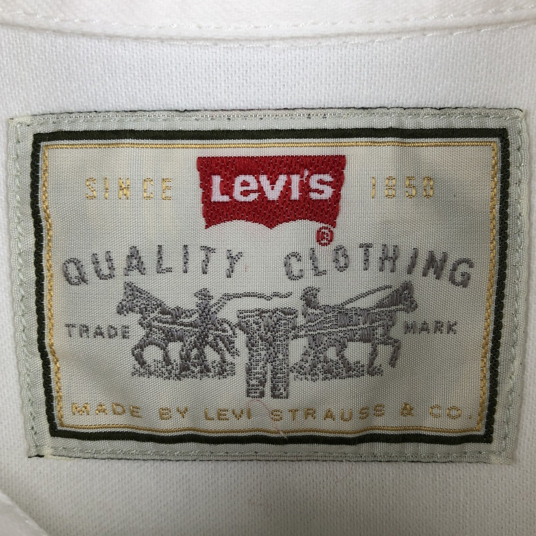 Levi's RED TAB Long-Sleeve White Denim Shirt, Men's Size M (approx.) cotton white type Vintage Second Hand