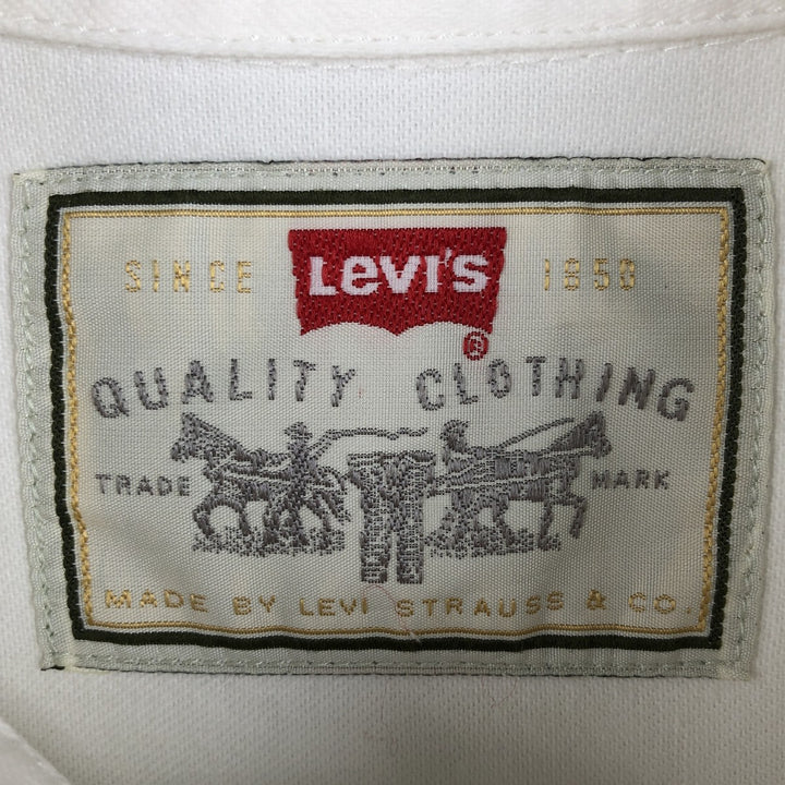 Levi's RED TAB Long-Sleeve White Denim Shirt, Men's Size M (approx.) cotton white type Vintage Second Hand