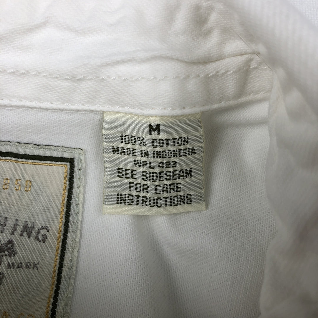 Levi's RED TAB Long-Sleeve White Denim Shirt, Men's Size M (approx.) cotton white type Vintage Second Hand
