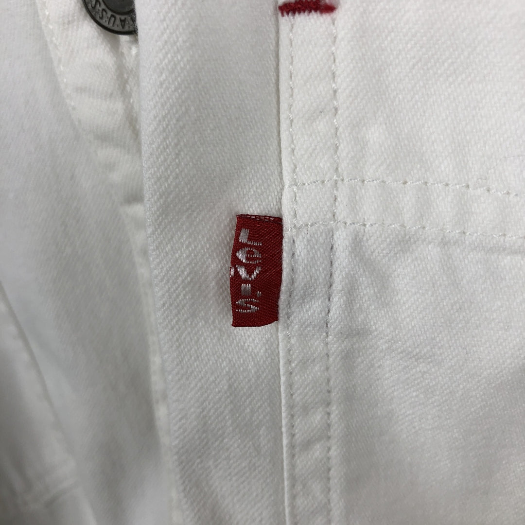 Levi's RED TAB Long-Sleeve White Denim Shirt, Men's Size M (approx.) cotton white type Vintage Second Hand