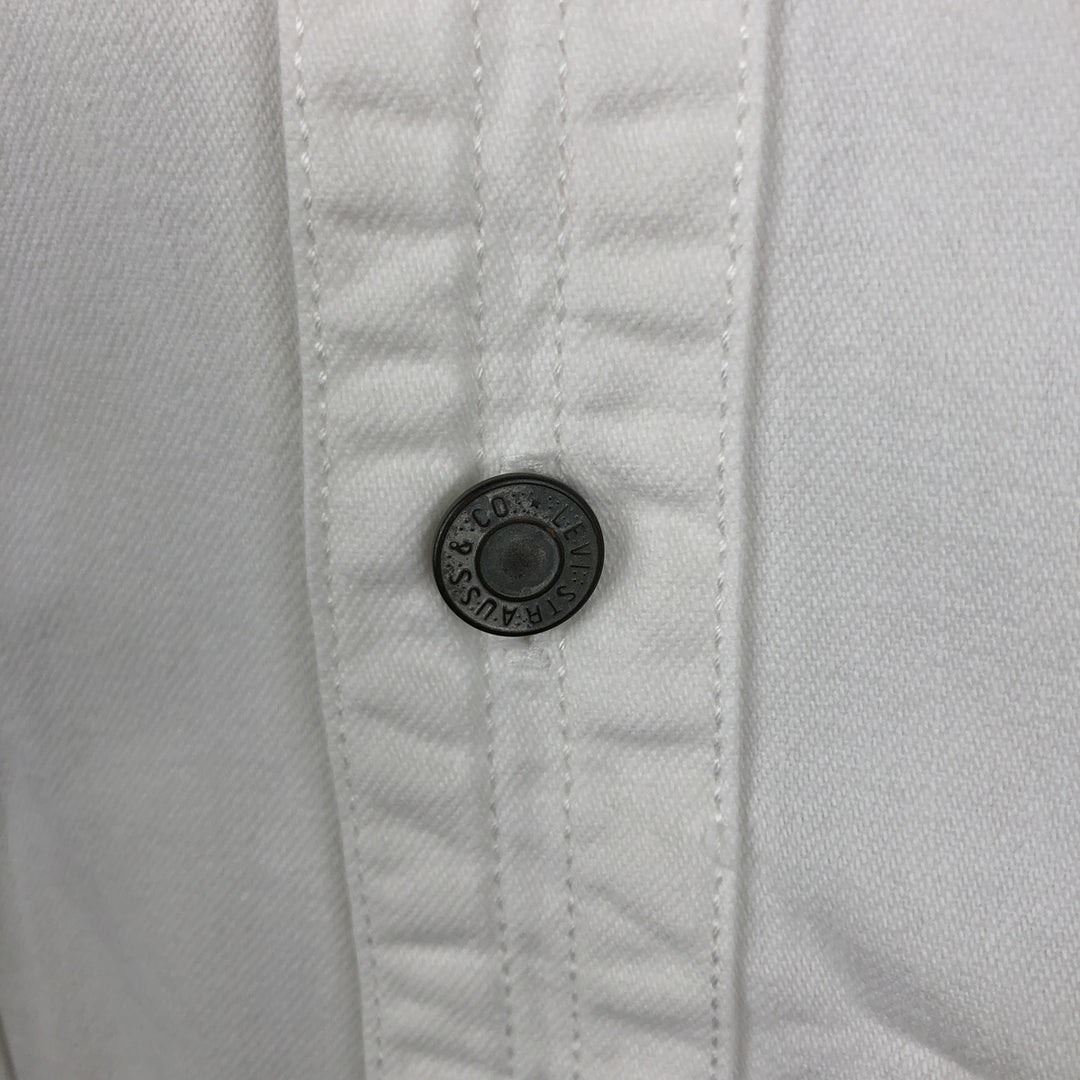 Levi's RED TAB Long-Sleeve White Denim Shirt, Men's Size M (approx.) cotton white type Vintage Second Hand
