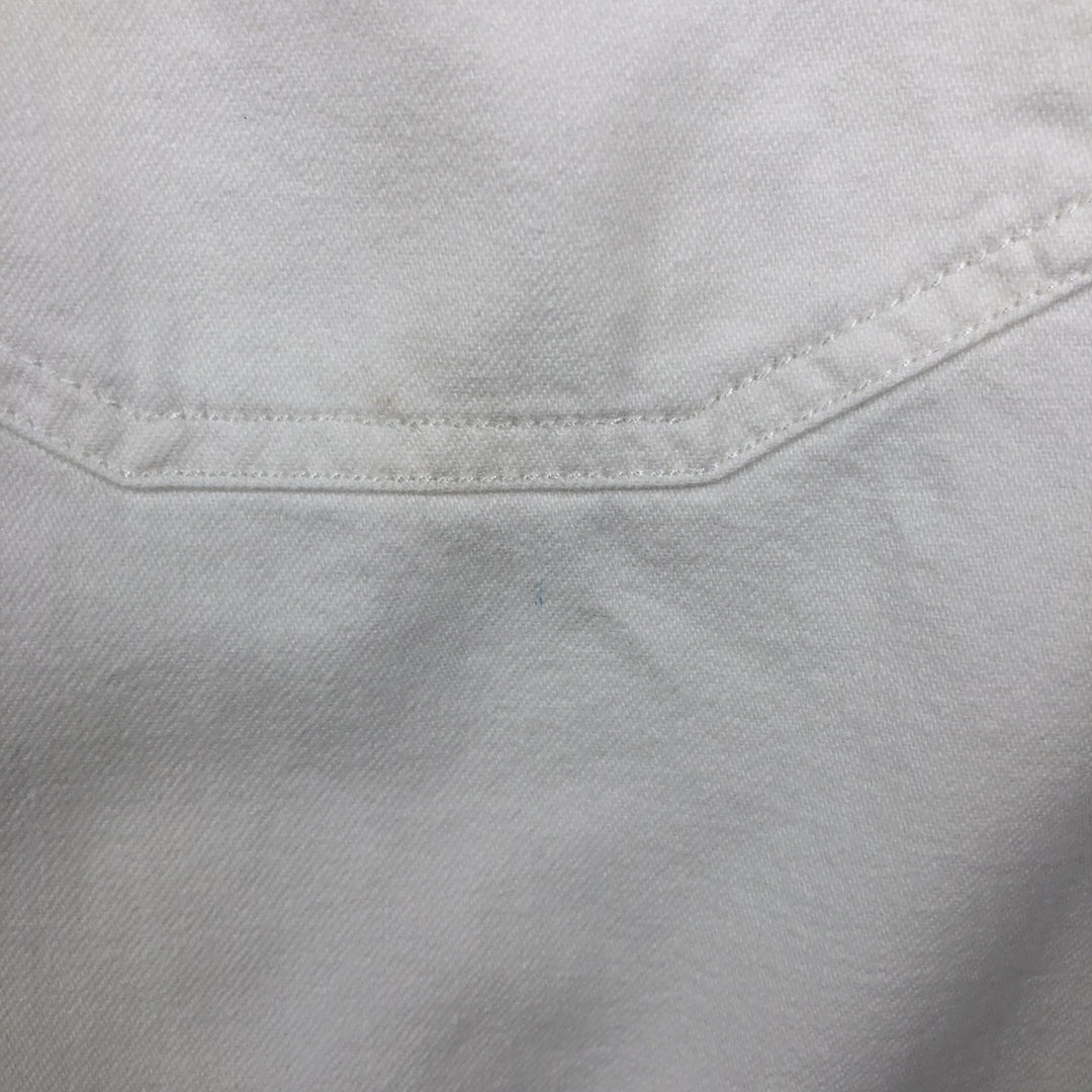 Levi's RED TAB Long-Sleeve White Denim Shirt, Men's Size M (approx.) cotton white type Vintage Second Hand