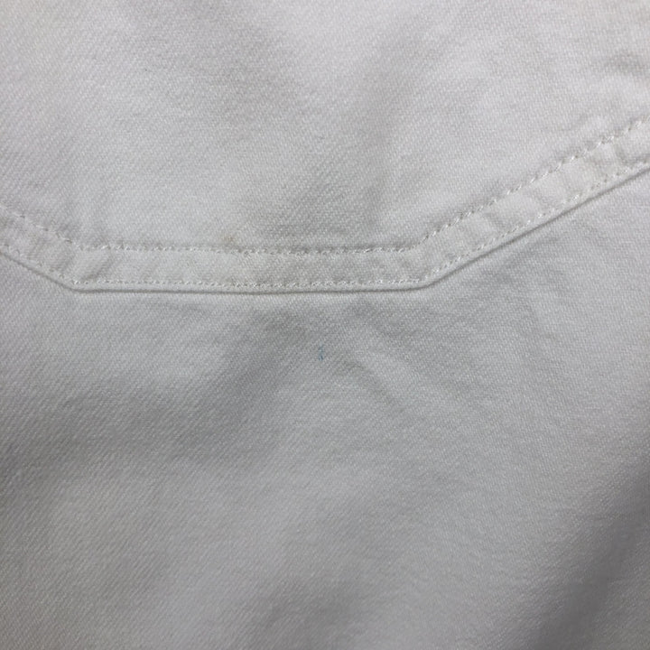 Levi's RED TAB Long-Sleeve White Denim Shirt, Men's Size M (approx.) cotton white type Vintage Second Hand