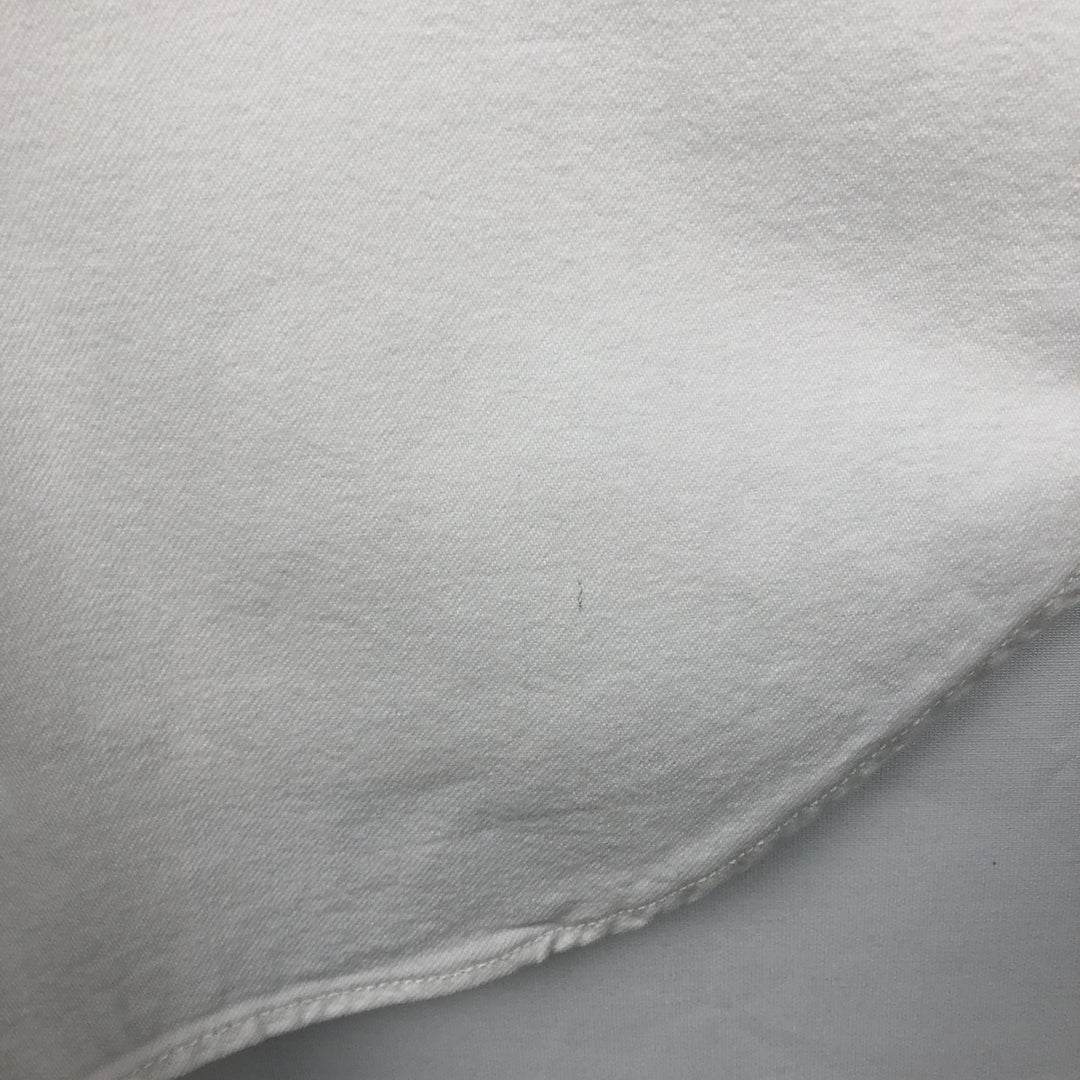 Levi's RED TAB Long-Sleeve White Denim Shirt, Men's Size M (approx.) cotton white type Vintage Second Hand