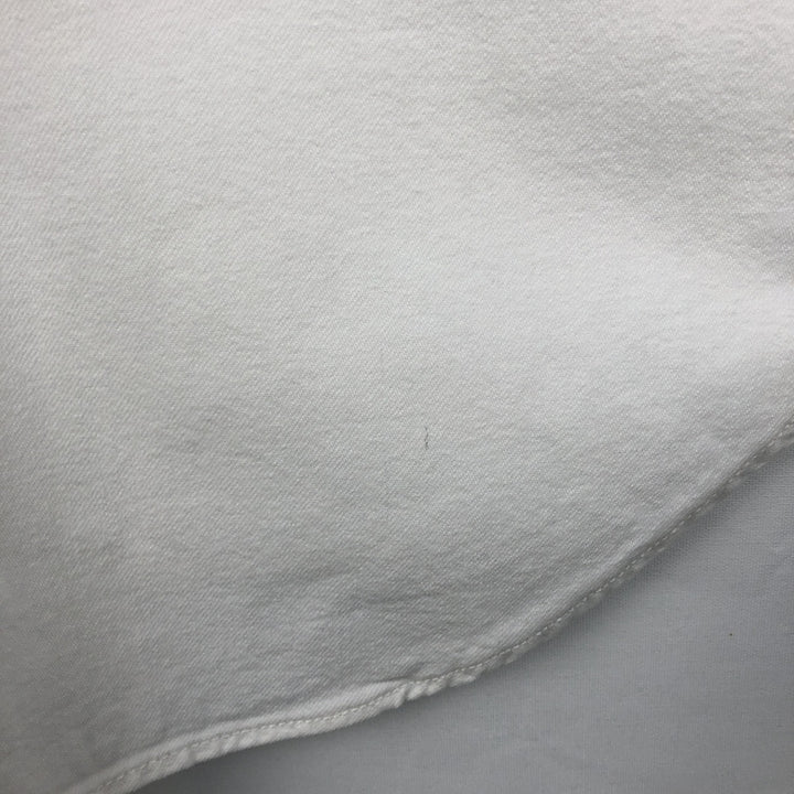 Levi's RED TAB Long-Sleeve White Denim Shirt, Men's Size M (approx.) cotton white type Vintage Second Hand