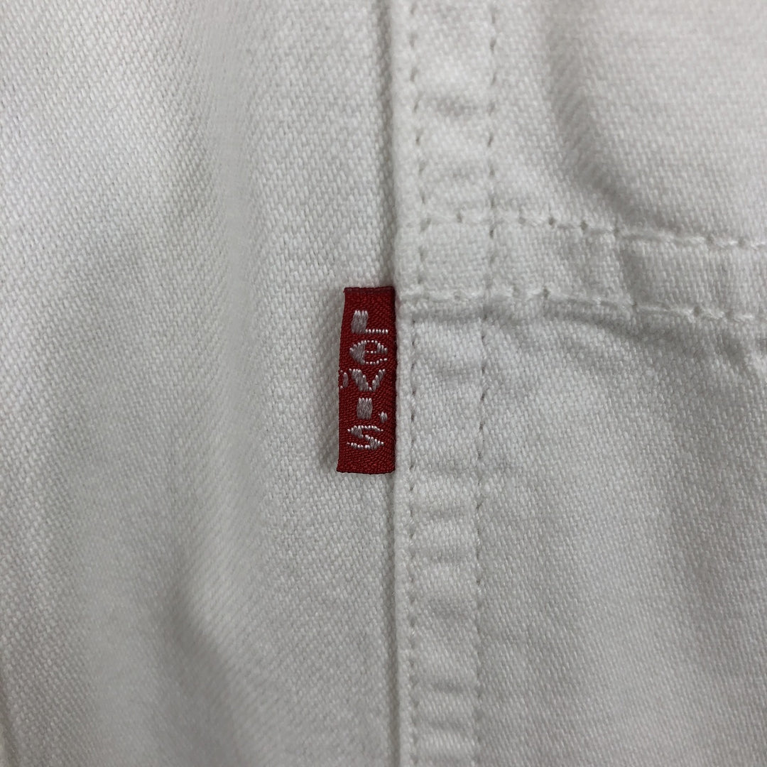 Levi's RED TAB Long-Sleeve White Denim Shirt, Men's Size L (approx.) cotton white type Vintage Second Hand