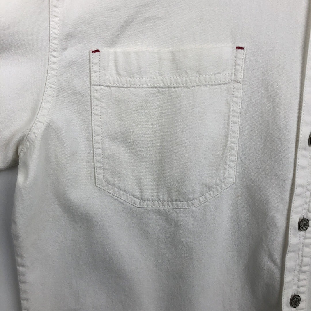 Levi's RED TAB Long-Sleeve White Denim Shirt, Men's Size L (approx.) cotton white type Vintage Second Hand