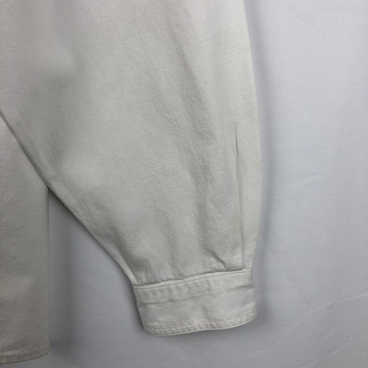 Levi's RED TAB Long-Sleeve White Denim Shirt, Men's Size L (approx.) cotton white type Vintage Second Hand