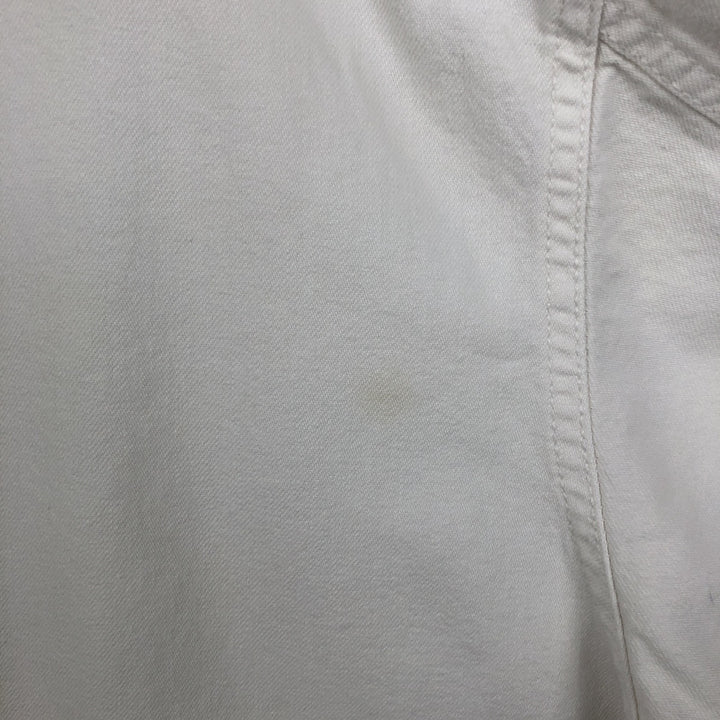 Levi's RED TAB Long-Sleeve White Denim Shirt, Men's Size L (approx.) cotton white type Vintage Second Hand