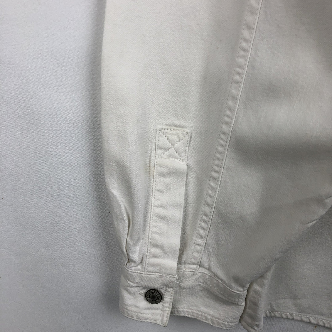 Levi's RED TAB Long-Sleeve White Denim Shirt, Men's Size L (approx.) cotton white type Vintage Second Hand