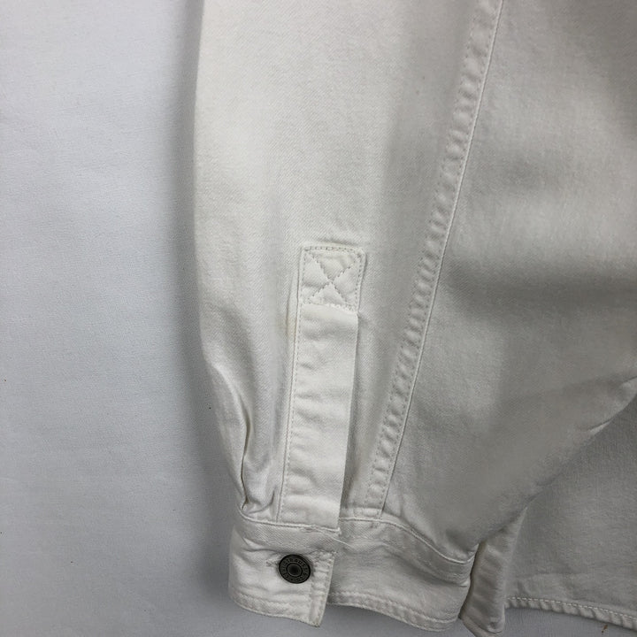 Levi's RED TAB Long-Sleeve White Denim Shirt, Men's Size L (approx.) cotton white type Vintage Second Hand