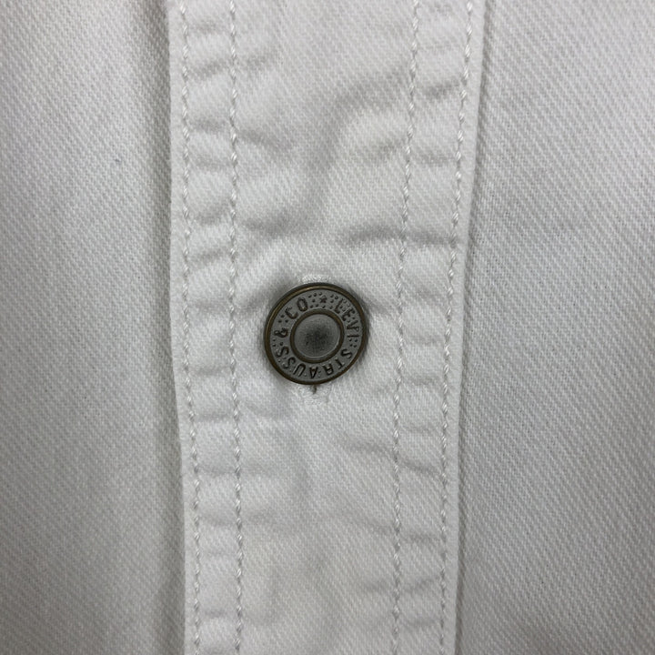 Levi's RED TAB Long-Sleeve White Denim Shirt, Men's Size L (approx.) cotton white type Vintage Second Hand