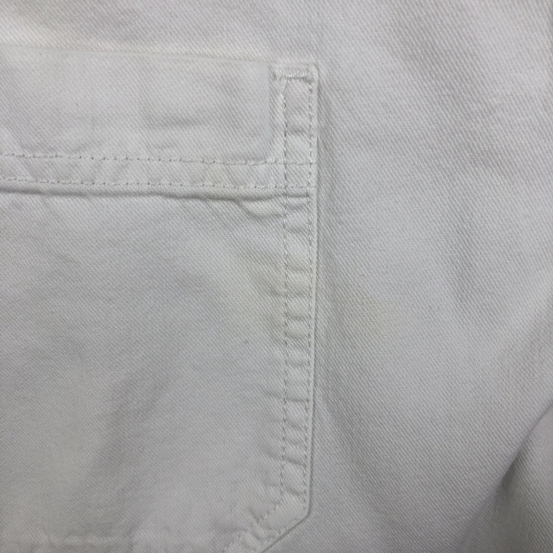 Levi's RED TAB Long-Sleeve White Denim Shirt, Men's Size L (approx.) cotton white type Vintage Second Hand