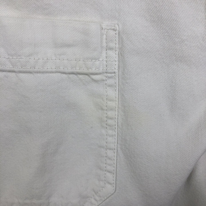 Levi's RED TAB Long-Sleeve White Denim Shirt, Men's Size L (approx.) cotton white type Vintage Second Hand