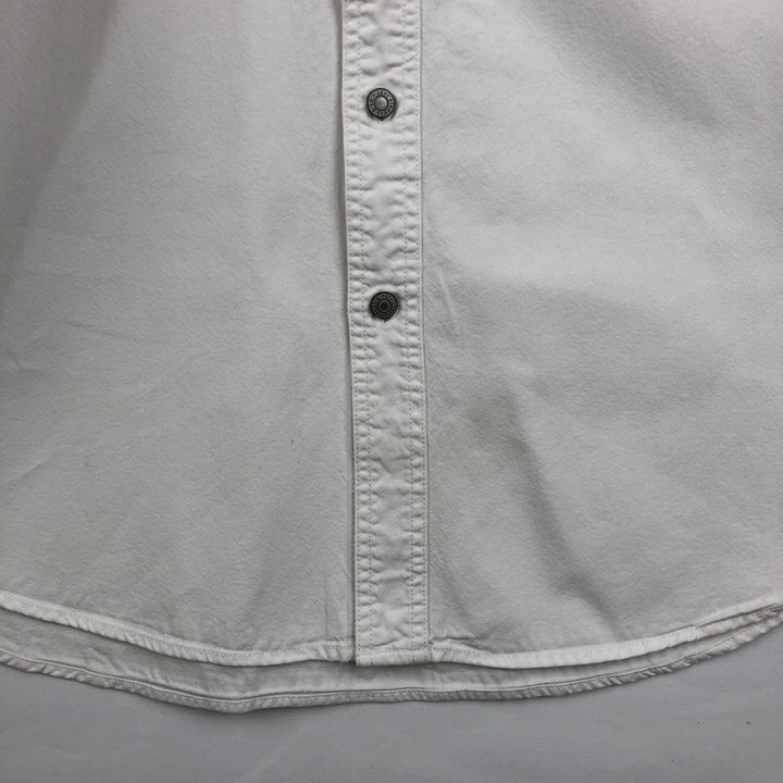 Levi's RED TAB Long-Sleeve White Denim Shirt, Men's Size L (approx.) cotton white type Vintage Second Hand