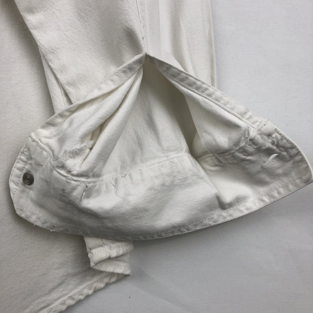 Levi's RED TAB Long-Sleeve White Denim Shirt, Men's Size L (approx.) cotton white type Vintage Second Hand