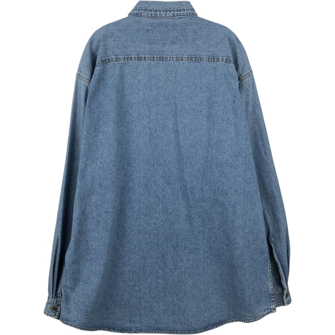 90'S Levi's Long Sleeve Denim Shirt, Men's Size L, Vintage cotton blue type Vintage Second Hand