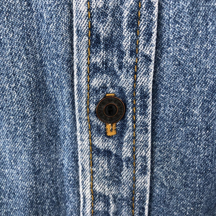 90'S Levi's Long Sleeve Denim Shirt, Men's Size L, Vintage cotton blue type Vintage Second Hand