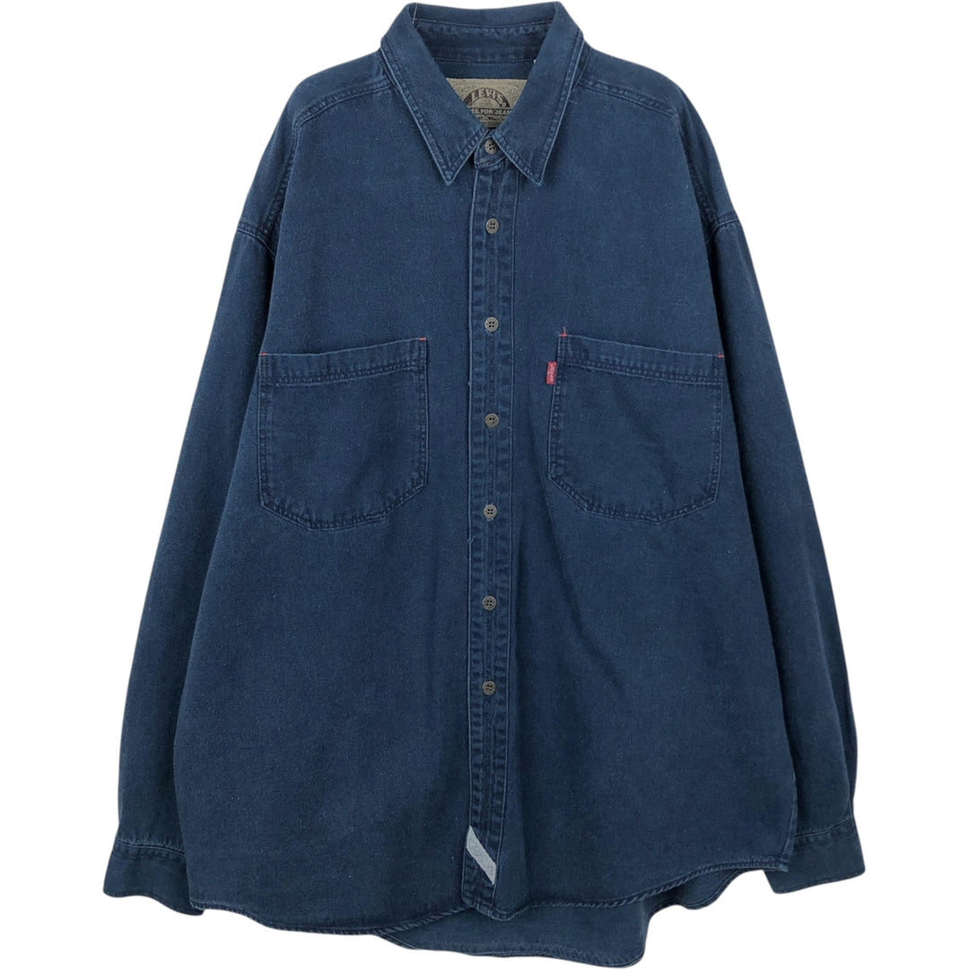 Levi's long sleeve denim shirt, men's size L cotton Indigo Vintage Second Hand
