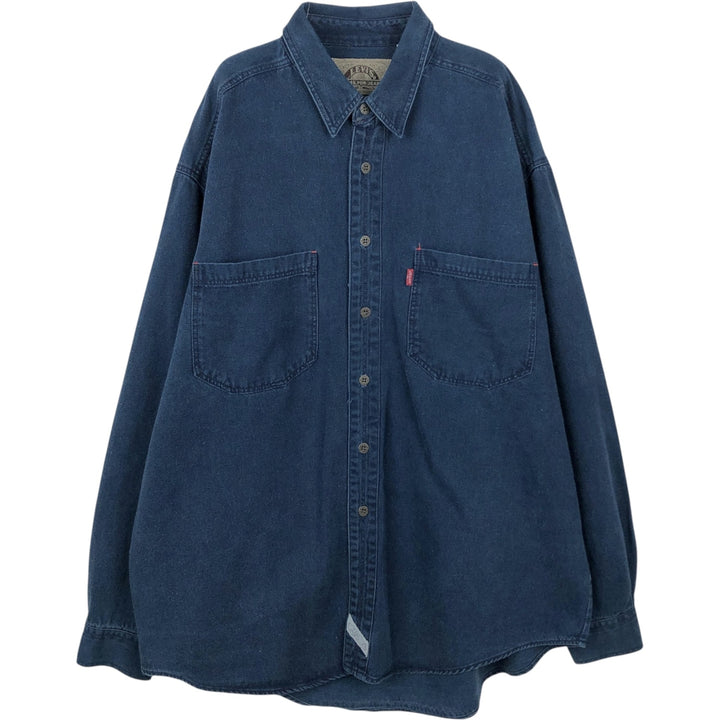 Levi's long sleeve denim shirt, men's size L cotton Indigo Vintage Second Hand