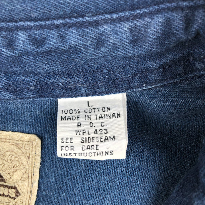 Levi's long sleeve denim shirt, men's size L cotton Indigo Vintage Second Hand