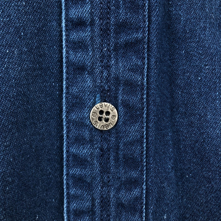 Levi's long sleeve denim shirt, men's size L cotton Indigo Vintage Second Hand
