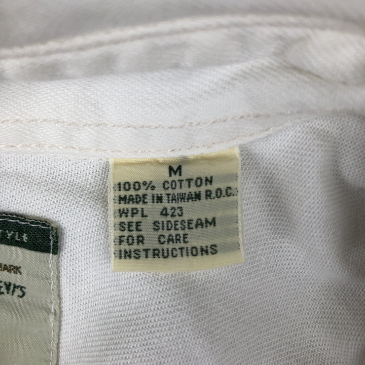 ~90'S Levi's Long-Sleeve White Denim Shirt, Men's Size M (Equivalent), Vintage cotton white type Vintage Second Hand