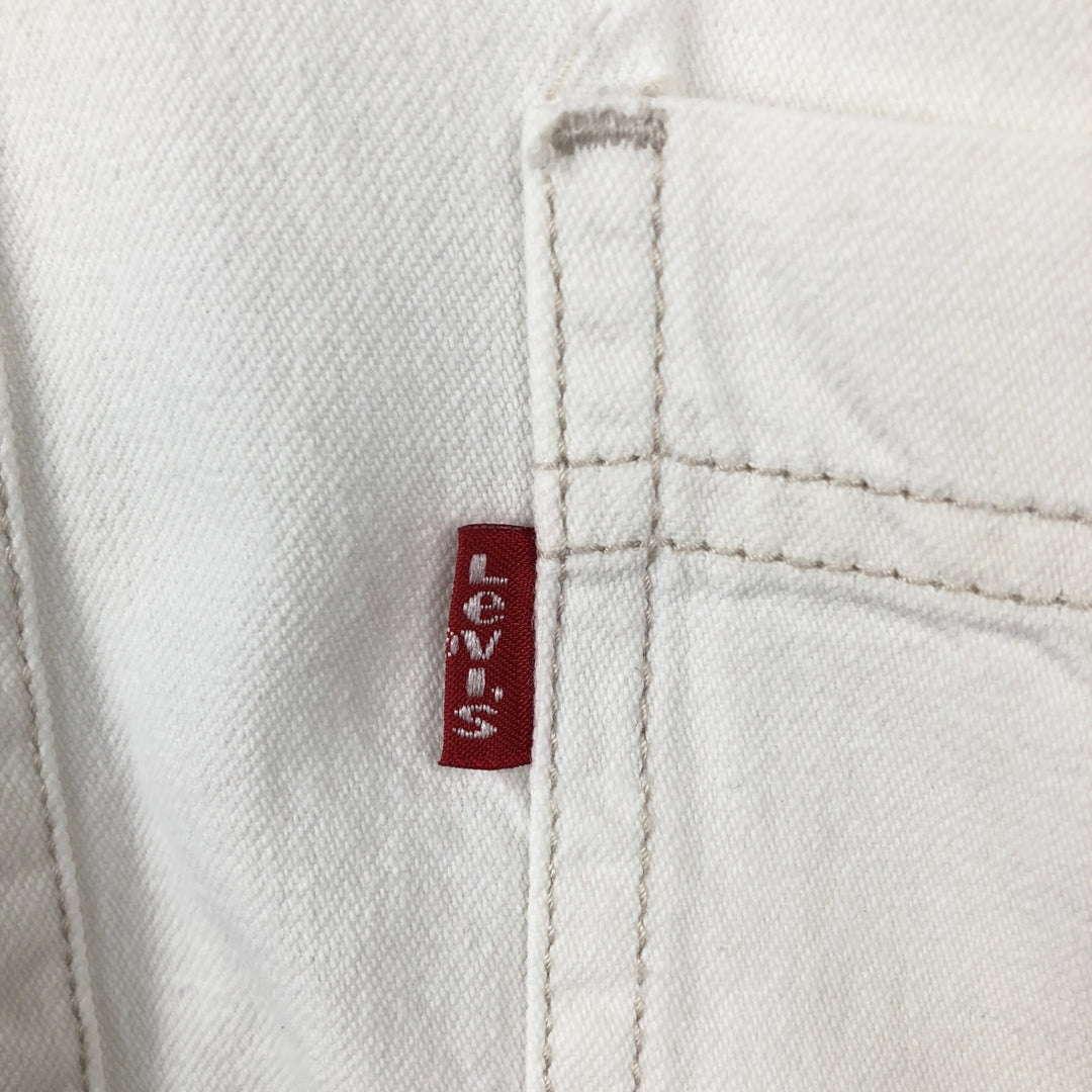 90s-00'S Levi's RED TAB Long-Sleeve White Denim Shirt, Men's Size S (approx.) cotton white type Vintage Second Hand