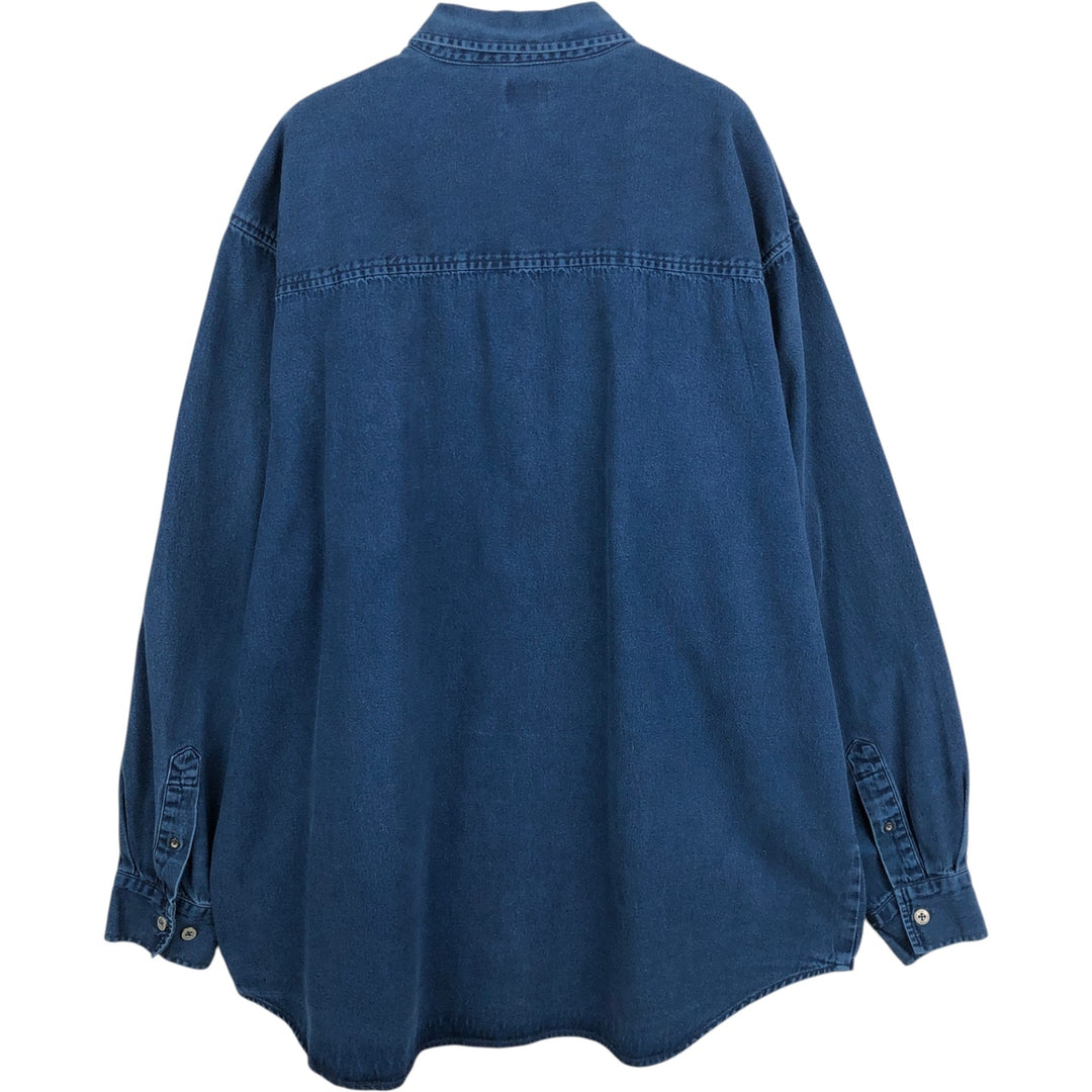 Levi's RED TAB Long-Sleeve Button-Down Denim Shirt, Men's Size XL (approx.) cotton blue type Vintage Second Hand