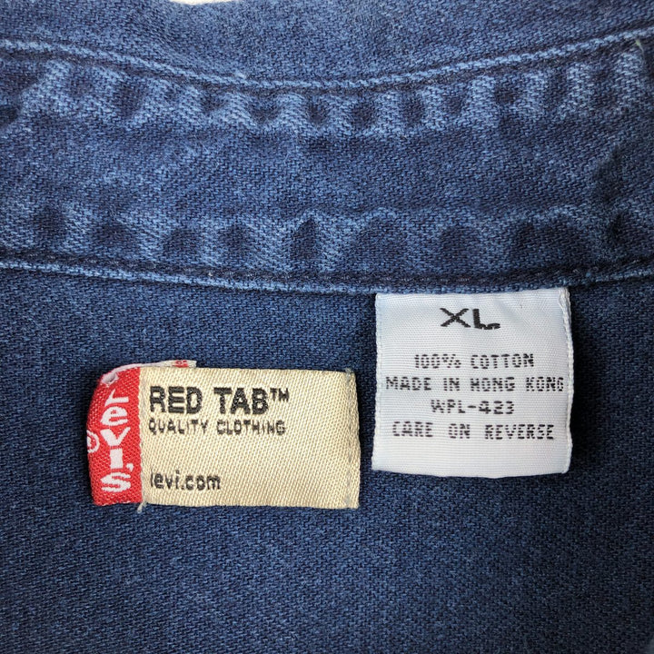 Levi's RED TAB Long-Sleeve Button-Down Denim Shirt, Men's Size XL (approx.) cotton blue type Vintage Second Hand