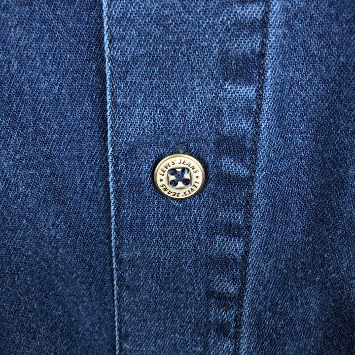 Levi's RED TAB Long-Sleeve Button-Down Denim Shirt, Men's Size XL (approx.) cotton blue type Vintage Second Hand