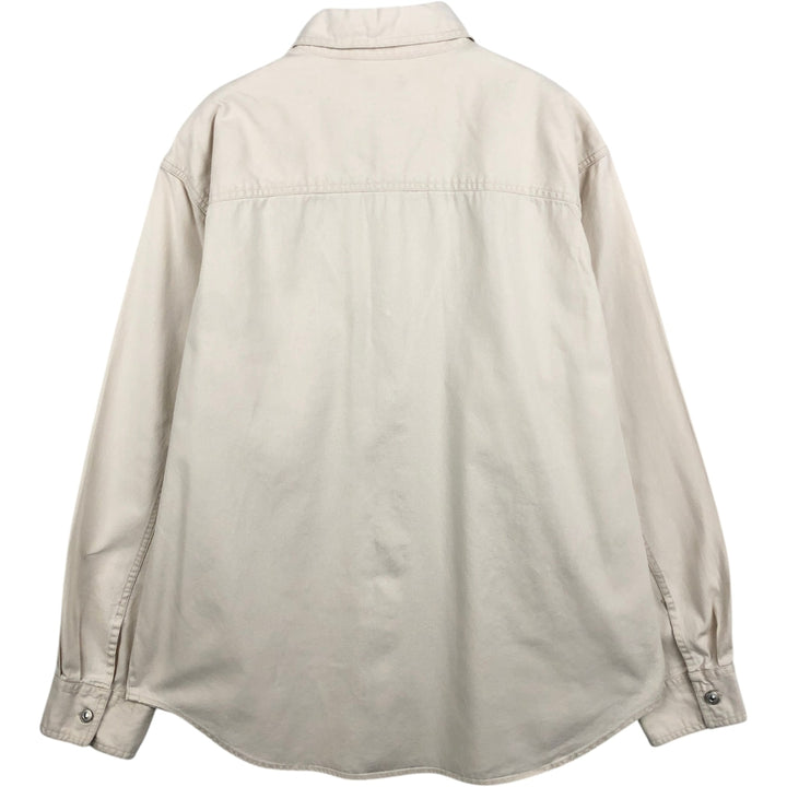 90s-00'S Levi's Jeans Long-Sleeve Denim Shirt, Men's Size L (approx.), Vintage cotton ivory Vintage Second Hand