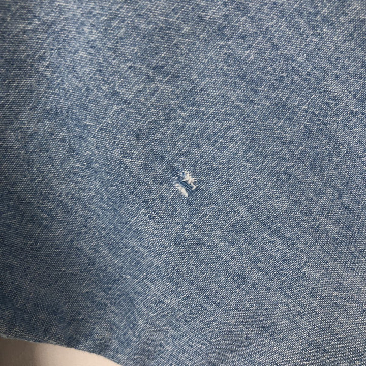 Vintage LLBean long-sleeved denim shirt from the 1990s, men's size L (approx.). cotton blue type Vintage Second Hand