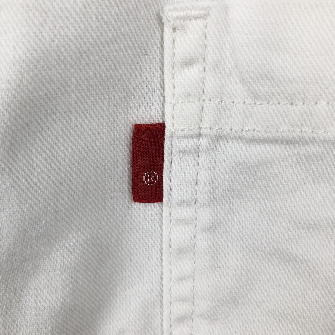 90s-00'S Levi's Jeans Long-Sleeve White Denim Shirt, Men's Size L (approx.) cotton white type Vintage Second Hand
