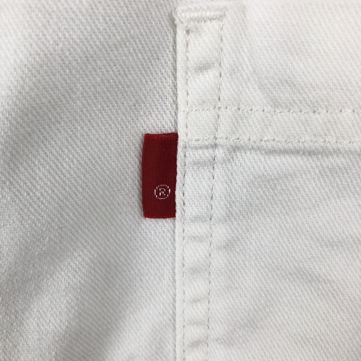 90s-00'S Levi's Jeans Long-Sleeve White Denim Shirt, Men's Size L (approx.) cotton white type Vintage Second Hand